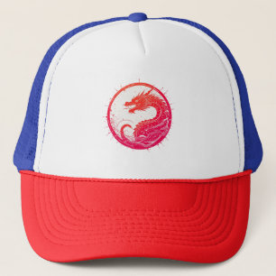Crimson Serpent Emblem Truckerkappe