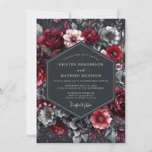 Crimson Shadow Nocturne Hochzeit Einladung