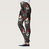 Crimson Skull Blüte Leggings (Links)