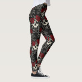 Crimson Skull Blüte Leggings (Rechts)