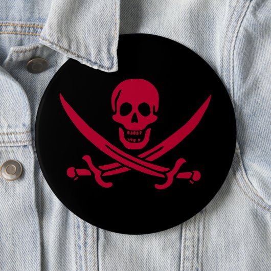 Crimson Skull & Schwerter Pirate Fahne von Calico Button (Beispiel)