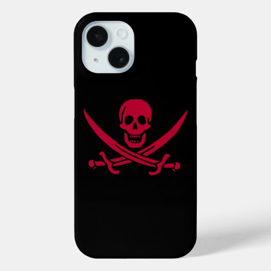Crimson Skull & Schwerter Pirate Fahne von Calico Case-Mate iPhone Hülle (Rückseite)