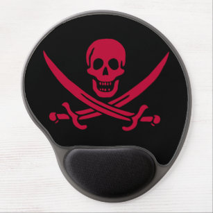 Crimson Skull & Schwerter Pirate Fahne von Calico  Gel Mousepad