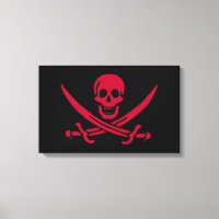 Crimson Skull & Schwerter Pirate Fahne von Calico 