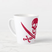 Crimson Skull & Schwerter Pirate Fahne von Calico Milchtasse (Linke Ecke)