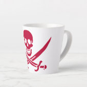 Crimson Skull & Schwerter Pirate Fahne von Calico Milchtasse (Rechte Ecke)
