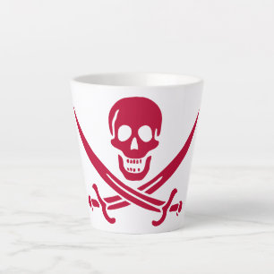 Crimson Skull & Schwerter Pirate Fahne von Calico  Milchtasse