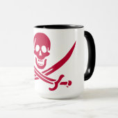 Crimson Skull & Schwerter Pirate Fahne von Calico Tasse (VorderseiteRechts)