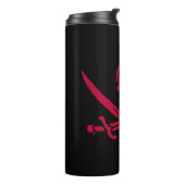 Crimson Skull & Schwerter Pirate Fahne von Calico Thermosbecher (Nach links gedreht)