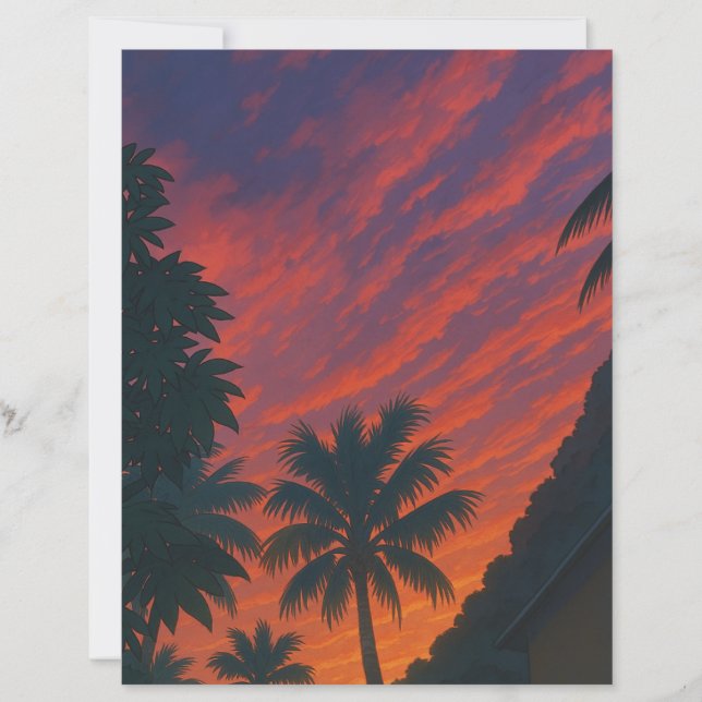 Crimson Sky & Cotton Candy Clouds — Dreamy (Vorderseite)