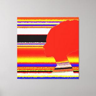 Crimson Spectrum Head Canvas Leinwanddruck