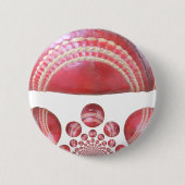 Crimson Spin - Ein wunderschöner Red Cricket Ball Button (Vorderseite)