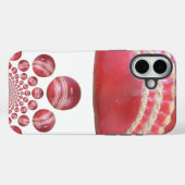 Crimson Spin - Ein wunderschöner Red Cricket Ball Case-Mate iPhone Hülle (Rückseite (Horizontal))