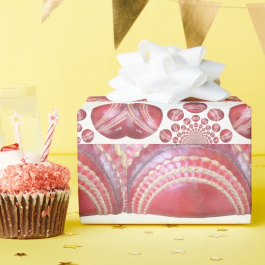 Crimson Spin - Ein wunderschöner Red Cricket Ball Geschenkpapier (Geburtstagsparty)