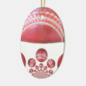 Crimson Spin - Ein wunderschöner Red Cricket Ball Keramikornament (Links)