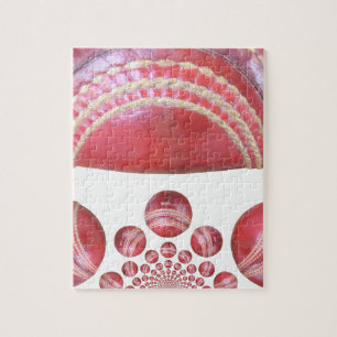 Crimson Spin - Ein wunderschöner Red Cricket Ball  Puzzle