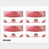 Crimson Spin - Ein wunderschöner Red Cricket Ball Rechteckiger Aufkleber (Blatt)