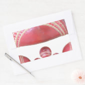 Crimson Spin - Ein wunderschöner Red Cricket Ball Rechteckiger Aufkleber (Umschlag)