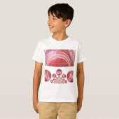 Crimson Spin - Ein wunderschöner Red Cricket Ball T-Shirt (Vorne ganz)