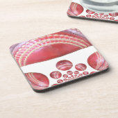 Crimson Spin - Ein wunderschöner Red Cricket Ball Untersetzer (Linke Seite)