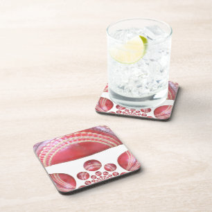 Crimson Spin – Ein wunderschöner roter Cricketball Untersetzer