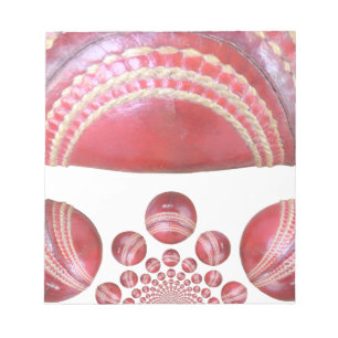 Crimson Spin – Ein wunderschöner roter Kricketball Notizblock