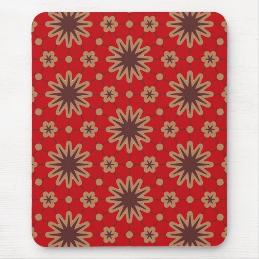 Crimson Starburst Bloom Mousepad (Vorne)