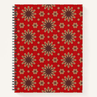 Crimson Starburst Bloom Notizblock