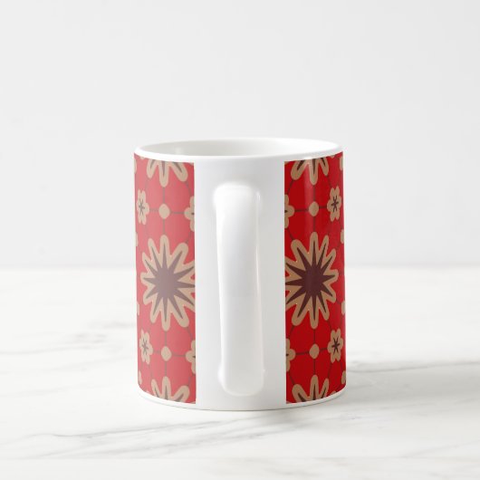 Crimson Starburst-Blüte Kaffeetasse (Henkel)