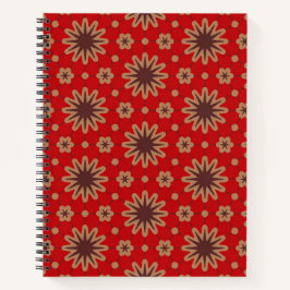 Crimson Starburst Blüte Notizblock