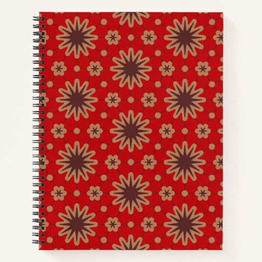 Crimson Starburst Blüte Notizblock (Vorderseite)