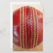 Crimson Stitch Focus: Nahes Up of Cricket's Heart Briefpapier (Vorne/Hinten)