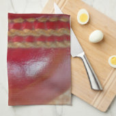 Crimson Stitch Focus: Nahes Up of Cricket's Heart Küchentuch (Viertel Falte)