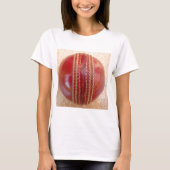 Crimson Stitch Focus: Nahes Up of Cricket's Heart T-Shirt (Vorderseite)
