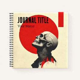 Crimson Sun Skull Journal — Custom Name & Title Notizblock