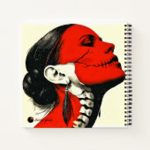 Crimson Sun Skull Journal — Custom Name & Title Notizblock (Rückseite)