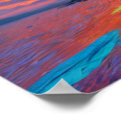 Crimson Sunset Reflektieren auf dem See Poster (Ecke)