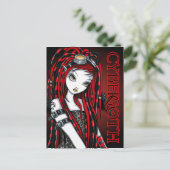 Crimson Tattoo Cybergoth Angel Postcard Postkarte (Stehend Vorderseite)