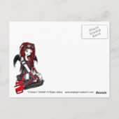 Crimson Tattoo Cybergoth Angel Postcard Postkarte (Rückseite)