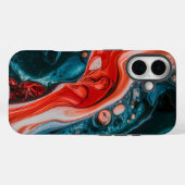 Crimson Tide Abstract Case-Mate iPhone Hülle (Rückseite (Horizontal))