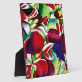 Crimson Tropical Singapur Orchids Blume Art Fotoplatte (Seite)