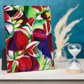 Crimson Tropical Singapur Orchids Blume Art Fotoplatte (Seite)