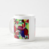 Crimson Tropical Singapur Orchids Blume Art Kaffeetasse (Vorderseite Links)