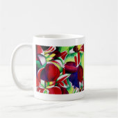 Crimson Tropical Singapur Orchids Blume Art Kaffeetasse (Links)