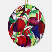 Crimson Tropical Singapur Orchids Blume Art Keramik Ornament (Links)