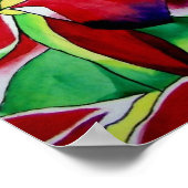 Crimson Tropical Singapur Orchids Blume Art Poster (Ecke)