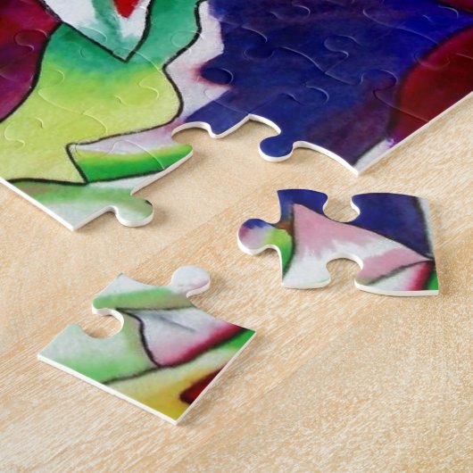 Crimson Tropical Singapur Orchids Blume Art Puzzle (Seite)