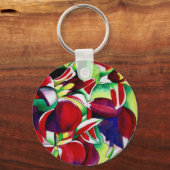 Crimson Tropical Singapur Orchids Blume Art Schlüsselanhänger (Vorderseite)