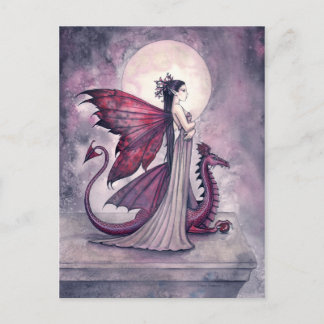 Crimson Twilight Fairy Dragon Postcard Postkarte