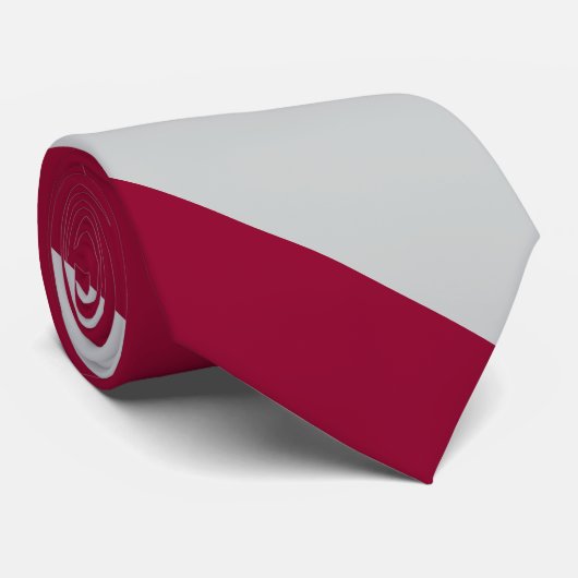 Crimson und Silver Strip Krawatte (Gerollt)